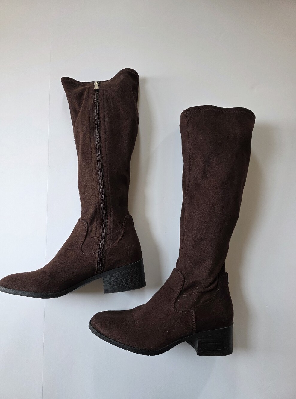 Kenneth Cole Dark Brown Suede Knee Boots
